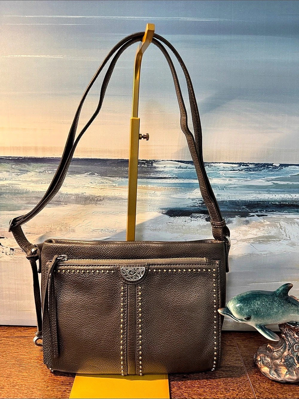 Brighton Pretty Tough Jagger Crossbody Organizer Bag Brown Crossbody Bag